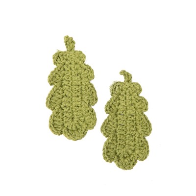 Custom Design Crochet Leaf Ornament Hand Knitted Leaf Baby Crochet Toy