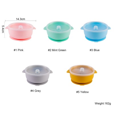 Environmentally Friendly BPA-Free Non-Slip Food Grade Silicone Feeding Baby Suction Bowl