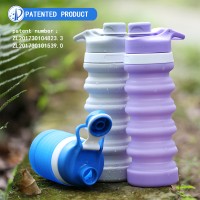 BPA Free Leakproof Foldable Silicone Outdoor Sport Collapsible Water Bottle