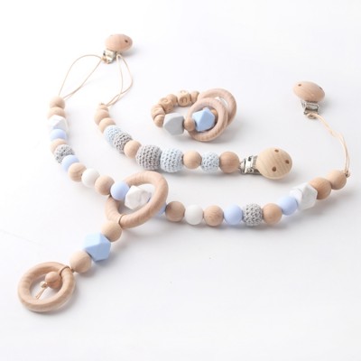 Fashion Crochet Baby Teether Stroller Pram Chain