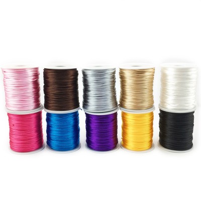 75M Satin Silk Cord Rolls for DIY Baby Teething Necklace