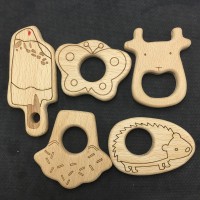 2017 Newest Beech Wood Ring Teether