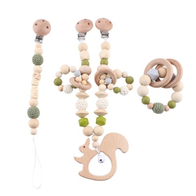 Bite Bites Cart Chain for baby Teething Toy Animal Pram Chain Garland With Clip