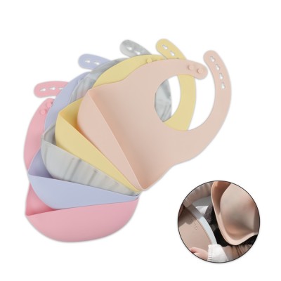 BPA-Free Waterproof Silicone Baby Bib With Food Baby Silicone Bib